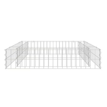 Высокий габионный вазон, оцинкованная сталь, 100x100x20 см