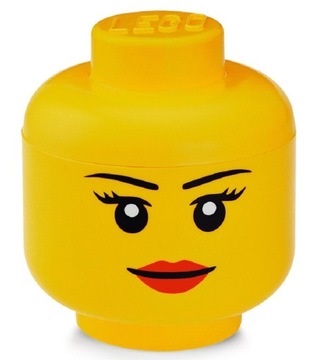 LEGO Pojemnik Głowa Dziewczynka M 16x16x18cm