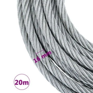 vidaXL Стальной трос для лебедки 3200 кг 20 м