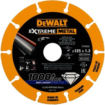 алмазный диск по стали 125мм DeWalt DT40252