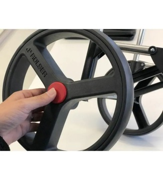 Red Polyester Rolser Thopping Trolley