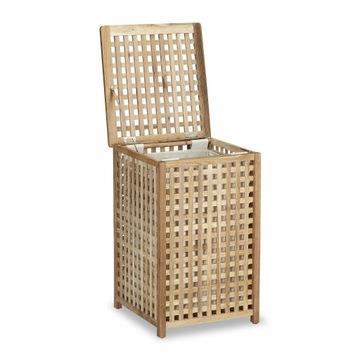 Kosz wolnostojący na pranie Relaxdays 75l brązowy
