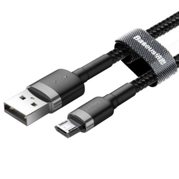 ДВУХСТОРОННИЙ ПРОЧНЫЙ МИКРО-КАБЕЛЬ USB 2.4A BASEUS 1M