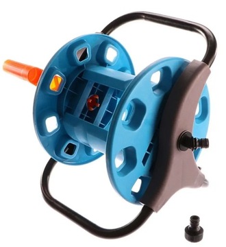 GEKO G732 синяя тележка для садового шланга на 25 м