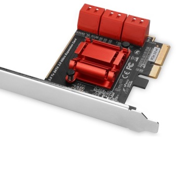 Контроллер PCIe, 6 внутренних портов SATA 6G,&