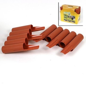 Пластиковый садовый бордюр Prosperplast 270 см x 24 см коричневый