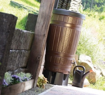 Контейнер Woodcan Brown Rain Barrel 265 л Idwo265-R222
