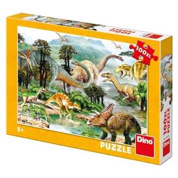 Puzzle Dino uu_& 81 elementów Dino Puzzle Život Dinosaurů 100 dílků 589