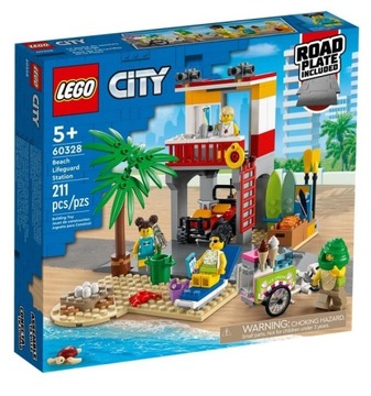 LEGO 60328 СПАСАТЕЛЬНАЯ ПОЗИЦИЯ НА ПЛЯЖЕ ГОРОДА