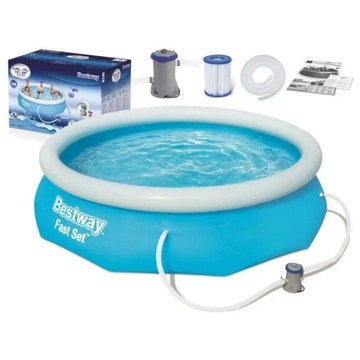 BESTWAY OKRĄGŁY BASEN ROZPOROWY 305x76cm POMPA 57270