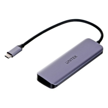 Концентратор Unitek Active с USB-C на 4 порта USB 3.1 Gen 1, microUSB, 5 Гбит/с, BC 1.2