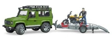 Прицеп Bruder 2589 Land Rover Defender и Ducati