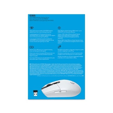 Myszka bezprzewodowa Logitech G305 sensor optyczny