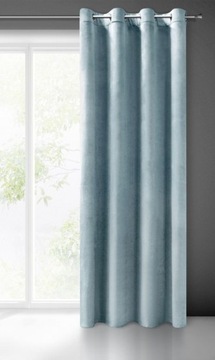 Велюровая штора с люверсами, темно-синий, 140х250 см, МЕЛАНИ