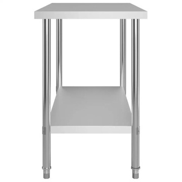 vidaXL Кухонный рабочий стол 120x60x85 см, нержавеющая сталь