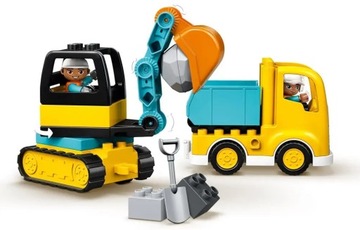 LEGO Duplo Строительная площадка Самосвал и гусеничный экскаватор Кирпичи 2+