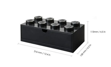 Контейнер LEGO с ящиком Brick 8 Black