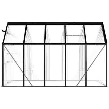 VidaXL Szklarnia, antracytowa, aluminium, 5,89 m²