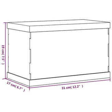 vidaXL Коробка-витрина Прозрачная 31x17x19 см, акрил