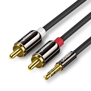 JACK-кабель 3,5 мм 2xRCA Chinch STEREO UGREEN HQ 3M