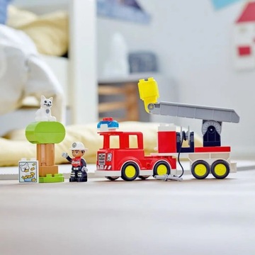 LEGO Duplo Fire Department Car Пожарная машина (10969) Большие кирпичи для 2, 3, 4