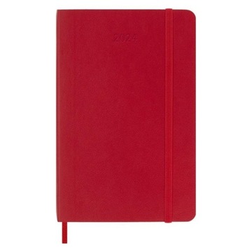 Moleskine Daily Calendar P, мягкая обложка, 12 месяцев, красный, 2024 г.