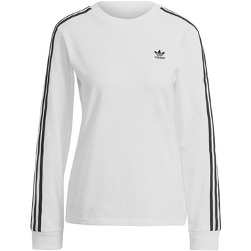 Koszulka damska Longsleeve Adidas ADICOLOR Biała Czarne Logo Paski 34/S