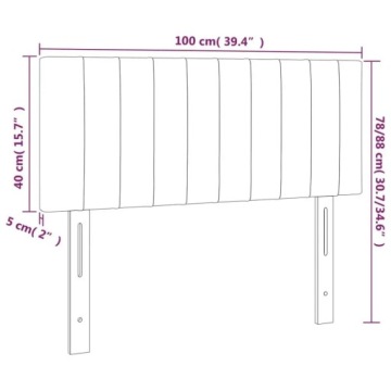 vidaXL Изголовье кровати Розовый 100x5x78/88 см Бархат