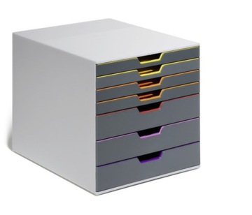 ШКАФ-КОНТЕЙНЕР С 7 ЯЩИКАМИ Прочный разноцветный ОРГАНАЙЗЕР ДЛЯ ДОКУМЕНТОВ A4 C4