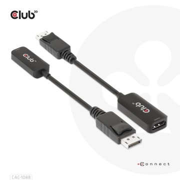 Club 3D Adapter aktywny DisplayPort 1.4 do HDMI 4K 120Hz/8K 60Hz HDR (M/F),