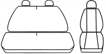 АВТОЧЕХЛЫ VW T5,T6 03- (2+1) FROS-/35_T06