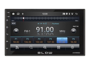 Радиоприемник Sam Blow AVH-9930 2DIN 7 дюймов GPS AUX USB Android 12 MirrorLink Bt 4x50 Вт