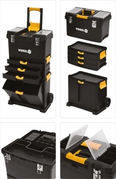 Тележка для инструментов, 3 сегмента для мастерской, 45x28x82