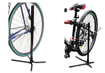 Czarny Metalowy Stojak na Rower Stabilny Wieszak Uchwyt Serwisowy do 30kg