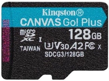 Kingston microSDXC Canvas Go! Плюс карта 128 ГБ 170R A2 U3 V30 + адаптер