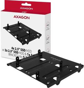 Рамка для установки 4x 2,5 HDD/SSD (2x2,5 3,5) в 5,25
