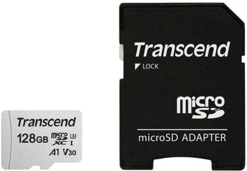 TRANSCEND 128 ГБ micro SD XC 300s UHS U3 95 МБ A1