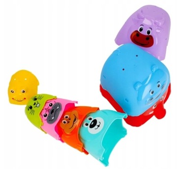 ИГРУШКА ДЛЯ МАЛЫША РАЗНОЦВЕТНЫЕ ЧАШКИ ДЛЯ ОСТАВАНИЯ ЛОГИЧЕСКАЯ ЗАГАДКА