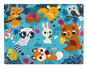 Сенсорный пазл Лесные животные 20 шт. Джанод 2+