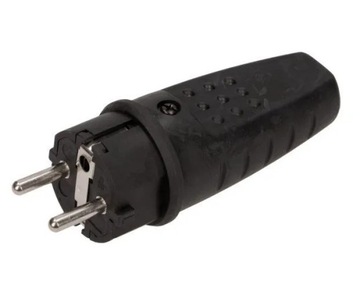 Wtyczka gumowa prosta z uziemieniem OR-AE-1315
