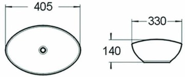 MEXEN ELZA НАСТОЛЬНАЯ РАКОВИНА 40 x 33 СМ БЕЛАЯ НА СТОЛЕШНЕЕ