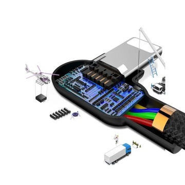 MCDODO УГЛОВОЙ КАБЕЛЬ QC USB LIGHTNING LED 2A 3M
