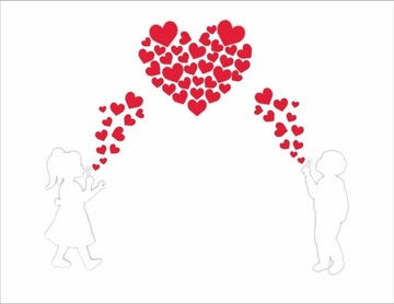 СЛУЧАЙНЫЕ УКРАШЕНИЯ - ДЕТИ И СЕРДЕЧКИ 60 ШТ.