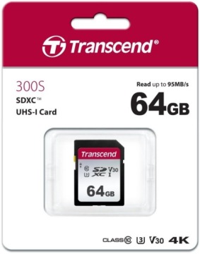 TS64GSDC300S TRANSCEND TS64GSDC300S Карта Transcend TRANSCEND TS64GSDC300S