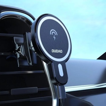 Магнитный автомобильный держатель Dudao F13 с индукционным зарядным устройством Qi, 15 Вт (деталь