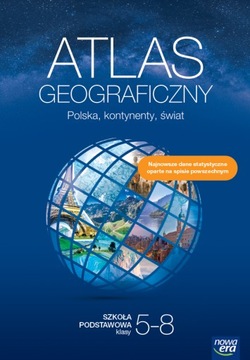 Atlas geograficzny Polska, kontynenty, świat
