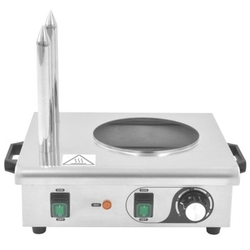 vidaXL Подогреватель для хот-догов, 2 зубца, нержавеющая сталь, 500 Вт