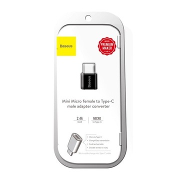 Адаптер Baseus Micro USB — USB Type-C, черный