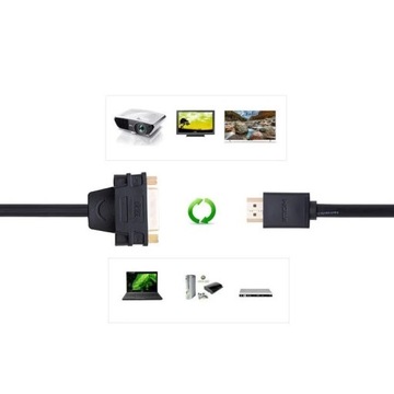 Кабель-переходник Ugreen DVI 24+5-HDMI22 см