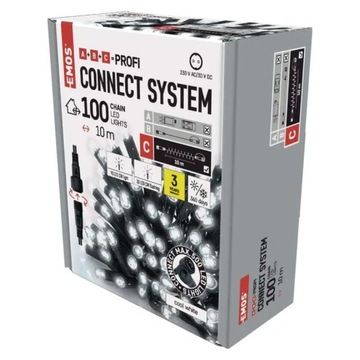 Новогодние гирлянды комбинированные Profi 100LED 10м холодный белый с таймером мигания EMOS